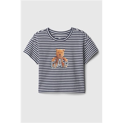 Gap Organic Cotton Brannan Bear Arch Logo Short Sleeve Crew Neck T-Shirt (Newborn-5yrs)