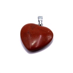 Сердечко SEW2-20 камень красная Яшма - дарует удачу счастье и достаток 2см-2см