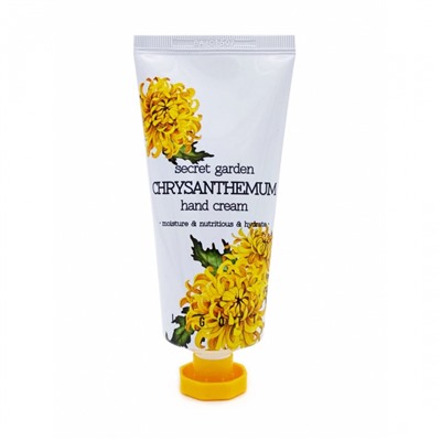 Крем для рук Jigott с экстрактом хризантемы - Secret Garden Chrysnthemum Hand Cream, 100 мл
