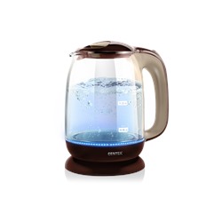 Чайник Centek CT-0034 Coffee <Vancouver> стекло, 1.8л, 2200Вт, внутренняя LED подсветка, кнопка
