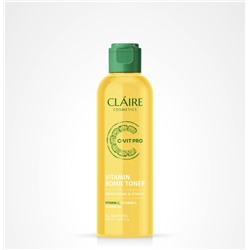 Claire cosmetics C-VIT PRO Тонер VITAMIN BOMB увлажнение и питание, для всех типов кожи 200мл