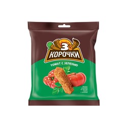 «3 Корочки», сухарики со вкусом томата и зелени, 40 г