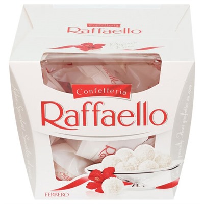 Конфеты RAFFAELLO с цельным миндальным орехом в кокосовой обсыпке, 150 г, 77070983