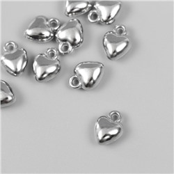 Подвеска "Сердце" серебро 0,8х1 см
