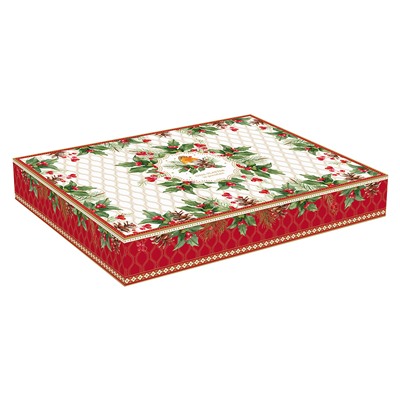 Блюдо овальное Рождественские ягоды, 30 х 21 х 5 см, 62622