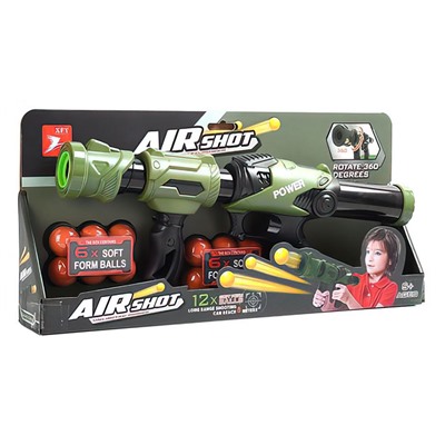 XIN FEN YING TOYS Игрушка "Воздушное оружие: Шотган" (30 см, 12 шаров, зелёный)