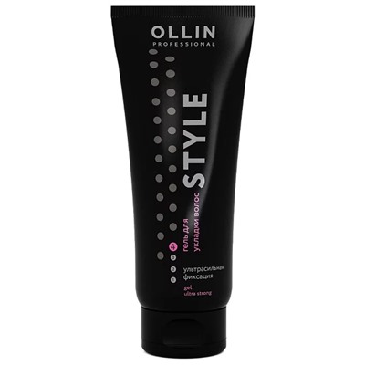 OLLIN STYLE Гель для укладки волос ультрасильной фиксации 200мл.