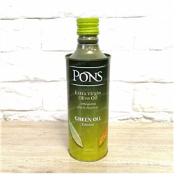 Масло оливковое EXTRA VIRGIN Early Harvest Green Edition Pons 500 мл ж/б (Испания)