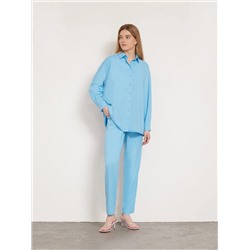 Брюки прямого кроя  цвет: Голубой D193/mine | купить в интернет-магазине женской одежды EMKA