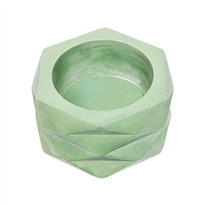 Кашпо Геометрия, 0,15л., 10х10х5,5 см, зеленый