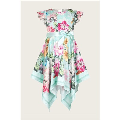 Monsoon Blue Scarf Bloom Dress