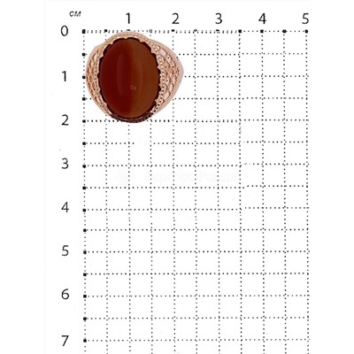 Серьги из золочёного серебра с рек. сердоликом 925 пробы С1297з666