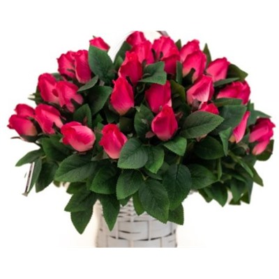 Искусственные цветы, Корзина с цветами для проведения обряда похорон (1010237) 59 бутонов (42 см)