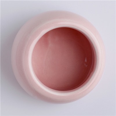 Миска керамическая для грызунов со скошенным краем 30 мл  5,7 х 5,7 х 3,5 см, розовая