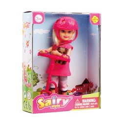 Кукла DEFA Lucy "Малышка на самокате" (15 см., аксесс., розовый)