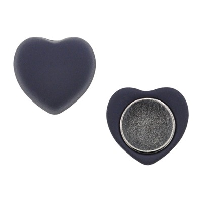 ZP002-09 Зажим для платка Сердце на магнитах, 15х15мм, цвет тёмно-синий