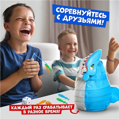 Настольная игра для детей на везение «Акула атакует», 2-4 игрока, 4+