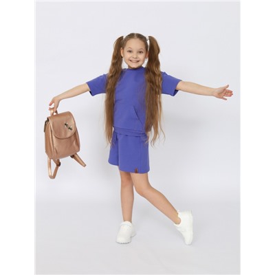 CSKG 90239-44-395 Комплект для девочки (футболка, шорты),фиолетовый
