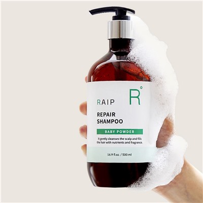 RAIP Восстанавливающий шампунь для волос с ароматом детской пудры / Repair Shampoo Baby Powder, 500 мл