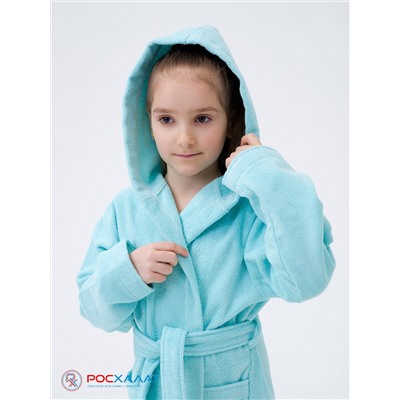 Детский махровый халат с капюшоном  морская волна МЗ-04 (58)