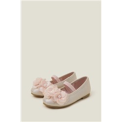 Angels By Accessorize Girls Pink Flower Ballet Flats