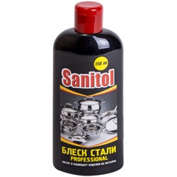 Средство для чистки металла Sanitol (Санитол) Блеск стали, 250 мл