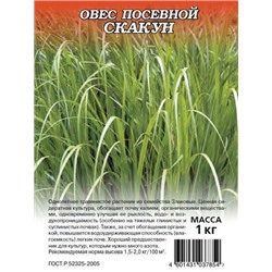 Овес посевной Скакун (сидерат) 1 кг (цена за 1 шт)
