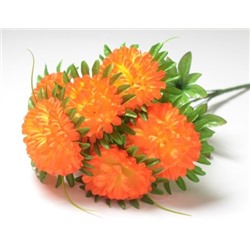 Искусственные цветы, Ветка в букете хризантема на листе 7 голов (1010237)