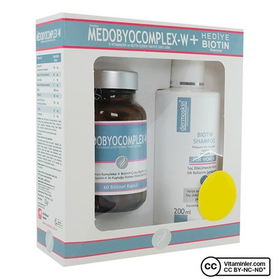 Dermoskin Medobiocomplex-W для женщин 60 капсул + шампунь с биотином 200 мл