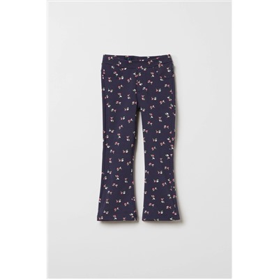 Polarn O Pyret Blue Organic Floral Print Flared Trousers