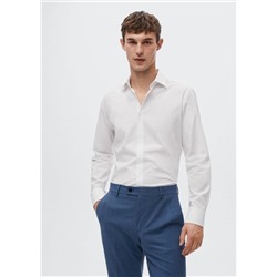 Camisa traje slim fit algodón stretch -  Hombre | MANGO OUTLET España