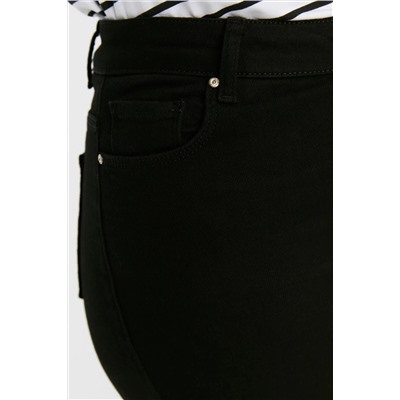Черные эластичные джинсы скинни с высокой талией TBBSS22JE0189