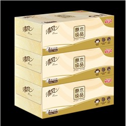 Gold Hond Ye Paper Салфетки бумажные плотные "Breeze Facial Tissue" 200 шт. х 3 коробки / 12