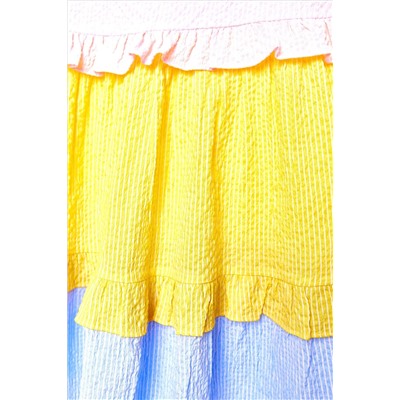 Nicole Miller Yellow Stripe Cotton Derss