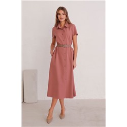 11673 Платье-рубашка удлинённое "розовое дерево" (остаток: 42, 48)