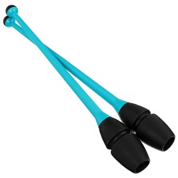 Булавы для художественной гимнастики вставляющиеся, 41 см, цвет голубой/чёрный