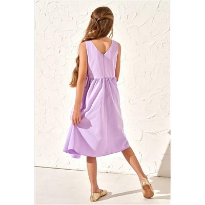 Angel & Rocket Lourdes Purple Corsage Waist Dress