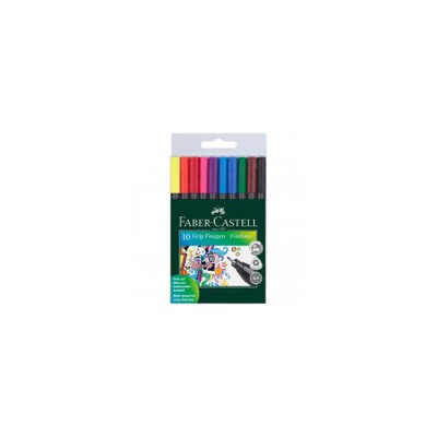 Набор капиллярных ручек Faber-Castell "Grip Finepen" 10цв., 0,4мм, трехгранные, пластик. уп., европодвес