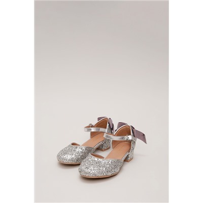 Phase Eight Silver Metallics Glitter Heeled Shoes