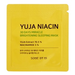 SOME BY MI YUJA NIACIN 30 DAYS MIRACLE BRIGHTENING SLEEPING MASK [POUCH] Sachet Ночная маска для лица с экстрактом юдзу 1,5г