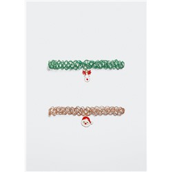 Pack 2 chokers navideños -  Niña | MANGO OUTLET España