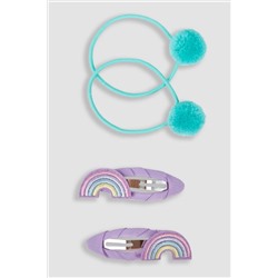 JoJo Maman Bébé Rainbow Clips And Hairbands