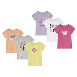 lupilu® Kleinkinder Mädchen T-Shirts, 3 Stück, mit Print