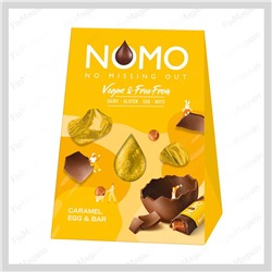 Веганские пасхальные шоколадные яйца (карамель) Nomo 148 гр