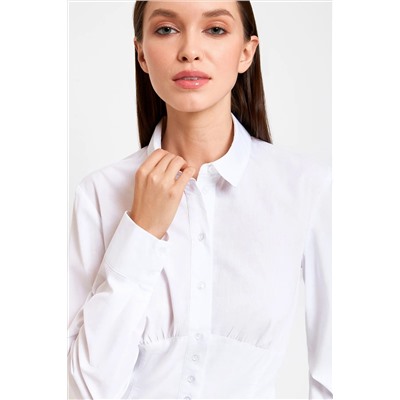 Белая блузка с длинным рукавом 10200260534