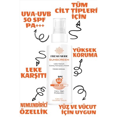 Fresh Mode Anti-Blemish SPF 50+ Увлажняющий солнцезащитный крем с высокой степенью защиты для