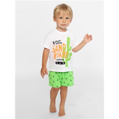 CSBB 90259-21-416 Комплект для мальчика (футболка, шорты),экрю