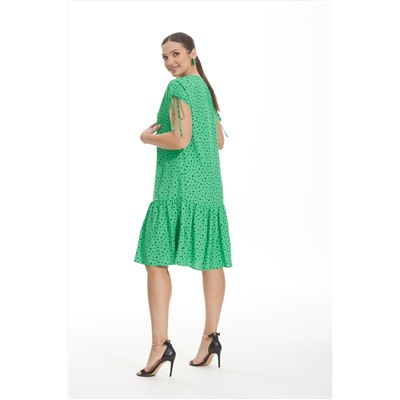 Платье ELady 4457 зеленый в горохи