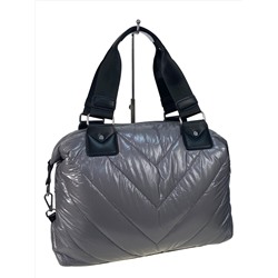 Cтильная женская сумка-шоппер из водооталкивающей ткани, цвет серый