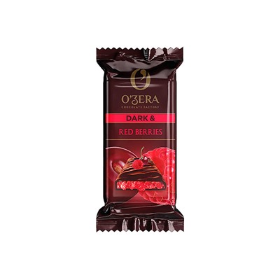 «O'Zera», шоколад горький  Dark & Red berries, 40 г